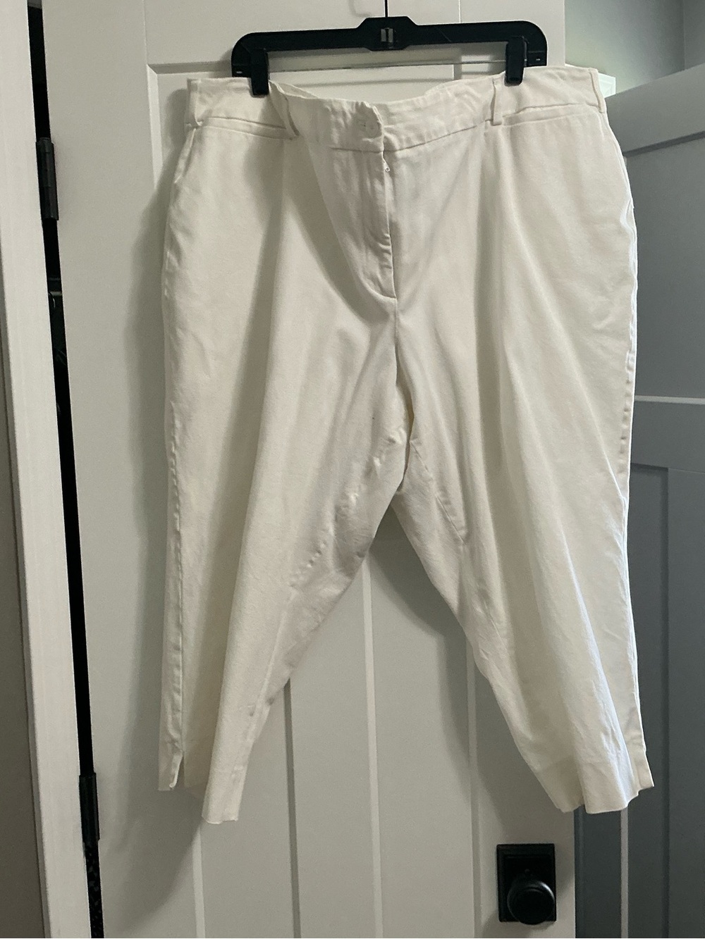 Lane Bryant White Cropped Dress Pants